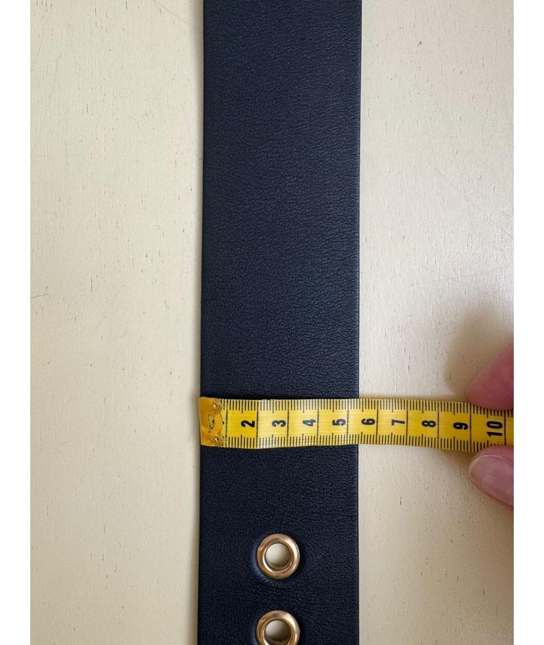 CHRISTIAN DIOR Черный кожаный ремень, фото 2