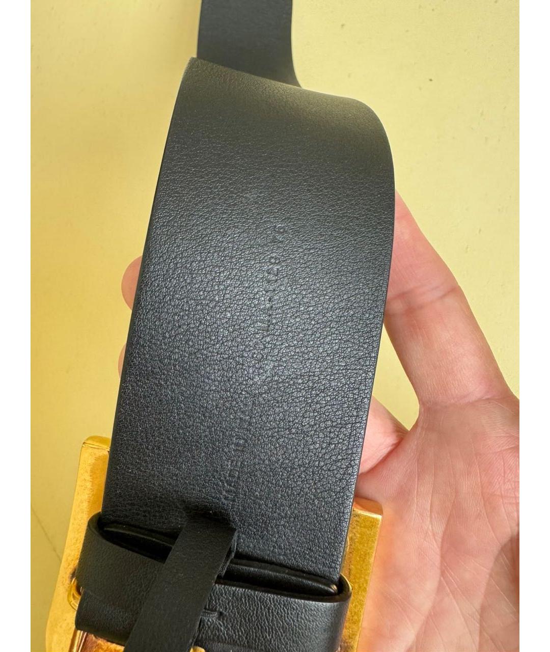 CHRISTIAN DIOR Черный кожаный ремень, фото 6