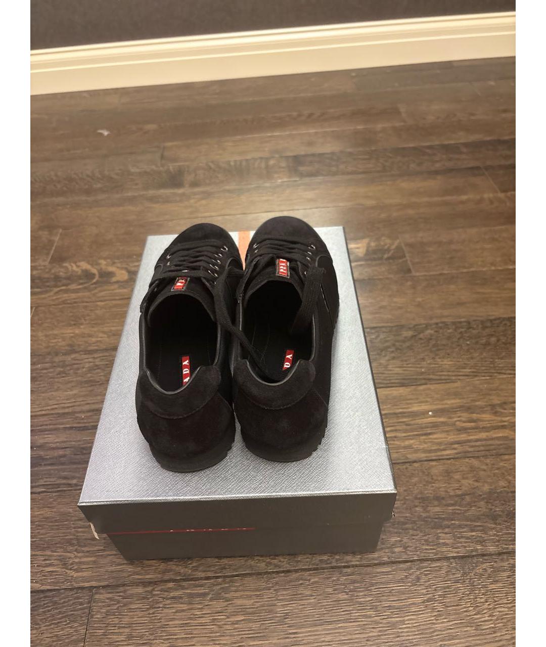 PRADA Черные низкие кроссовки / кеды, фото 2