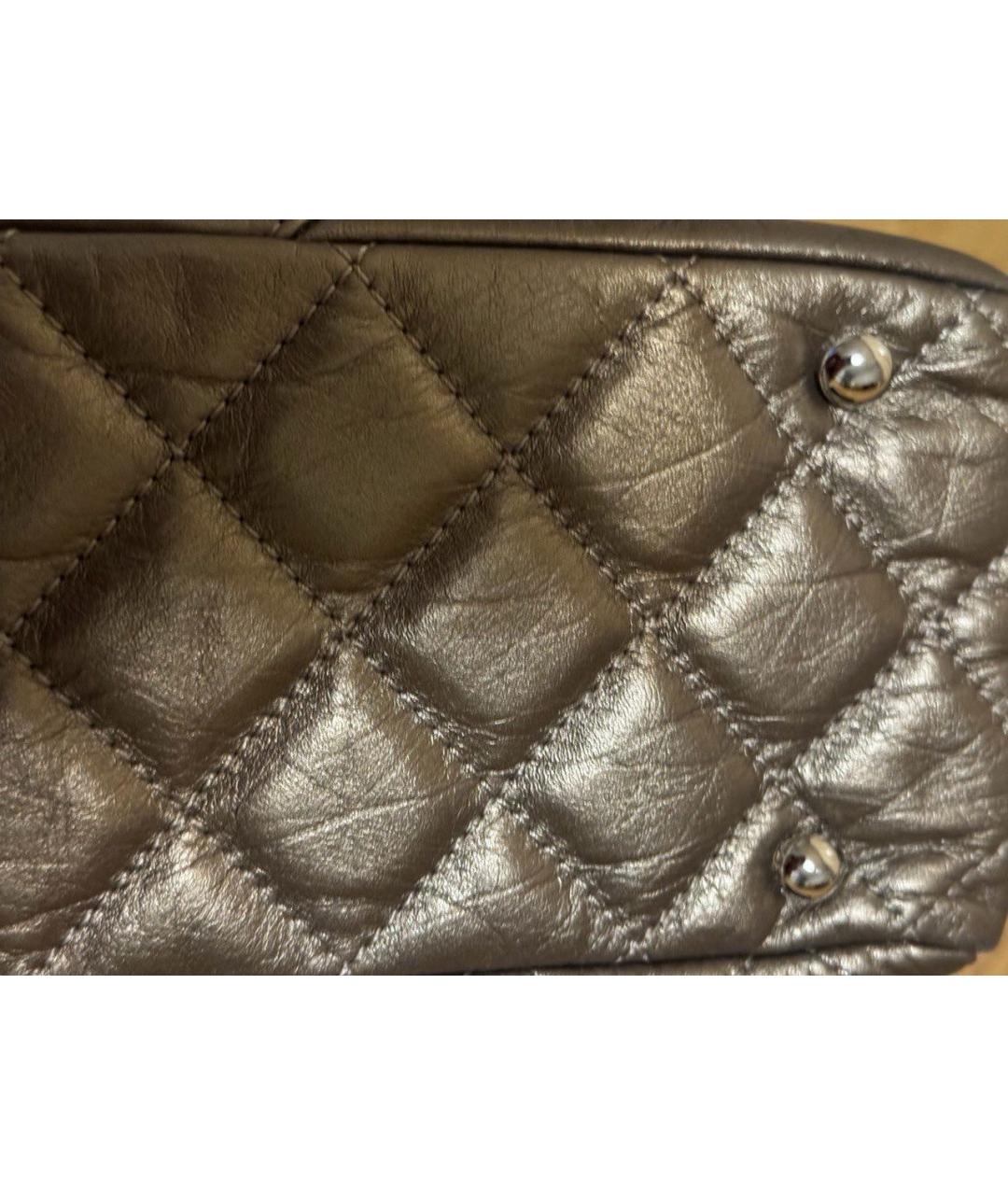 CHANEL Серая кожаная сумка через плечо, фото 8