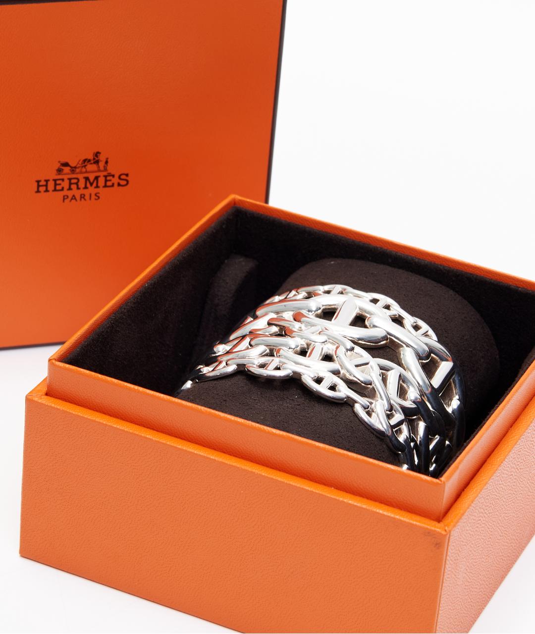 HERMES Серебрянный серебряный браслет, фото 6