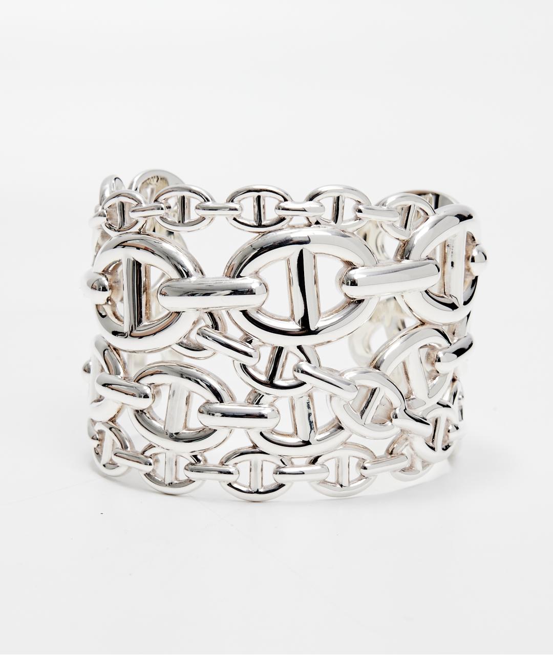 HERMES Серебрянный серебряный браслет, фото 8