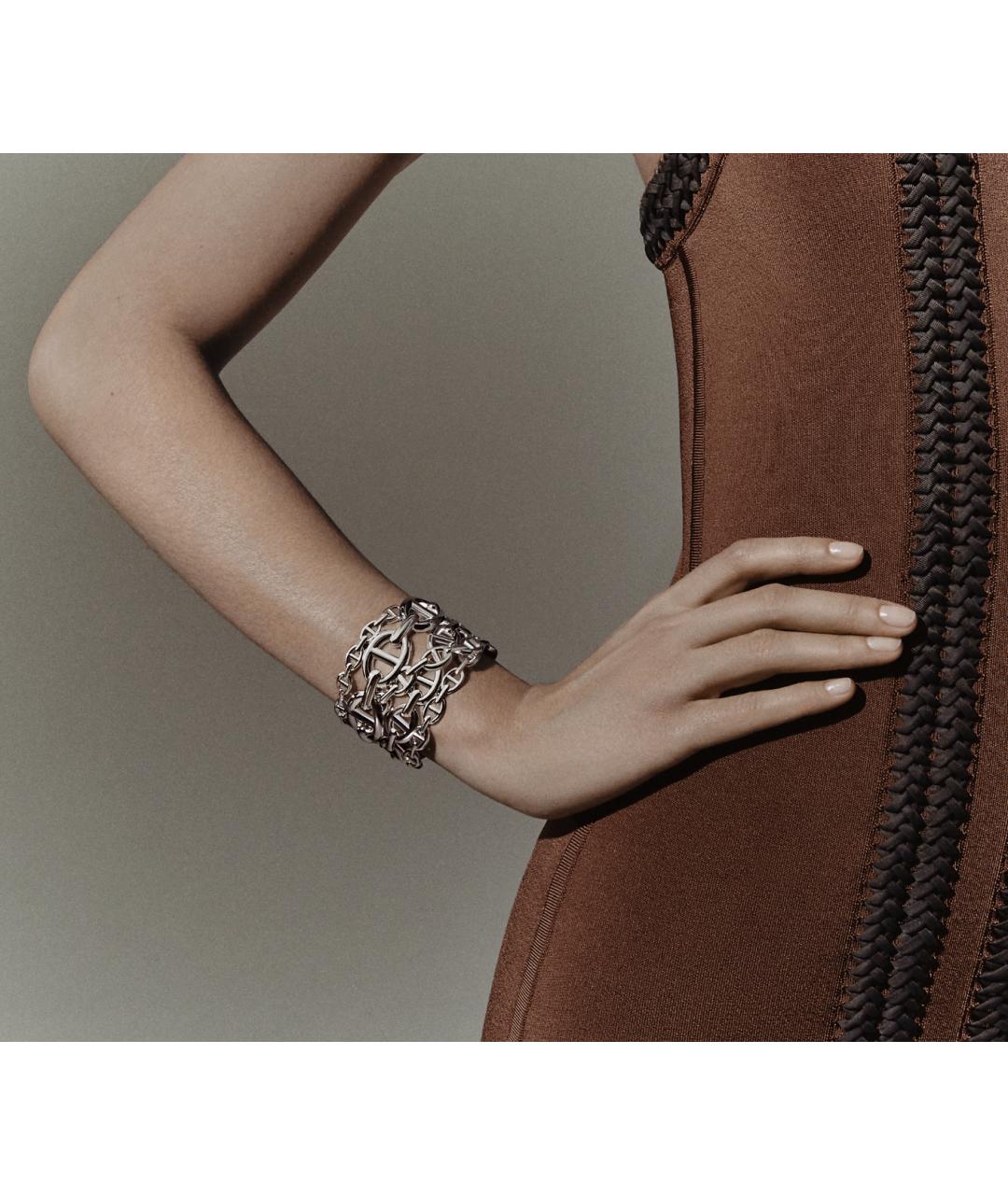 HERMES Серебрянный серебряный браслет, фото 7