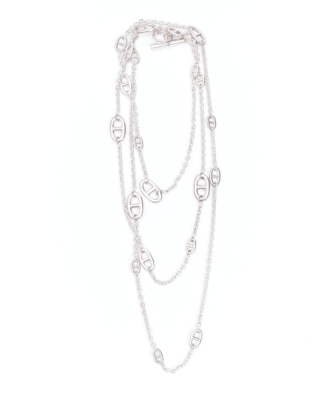 HERMES Серебряное серебряное колье, фото 2