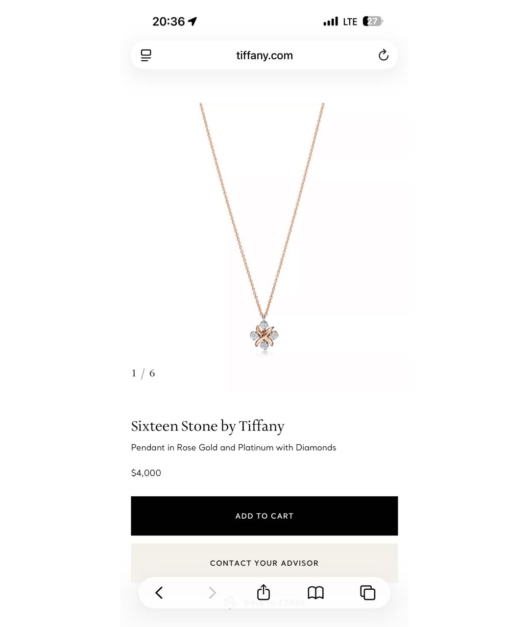 TIFFANY&CO Белая подвеска из белого золота, фото 3