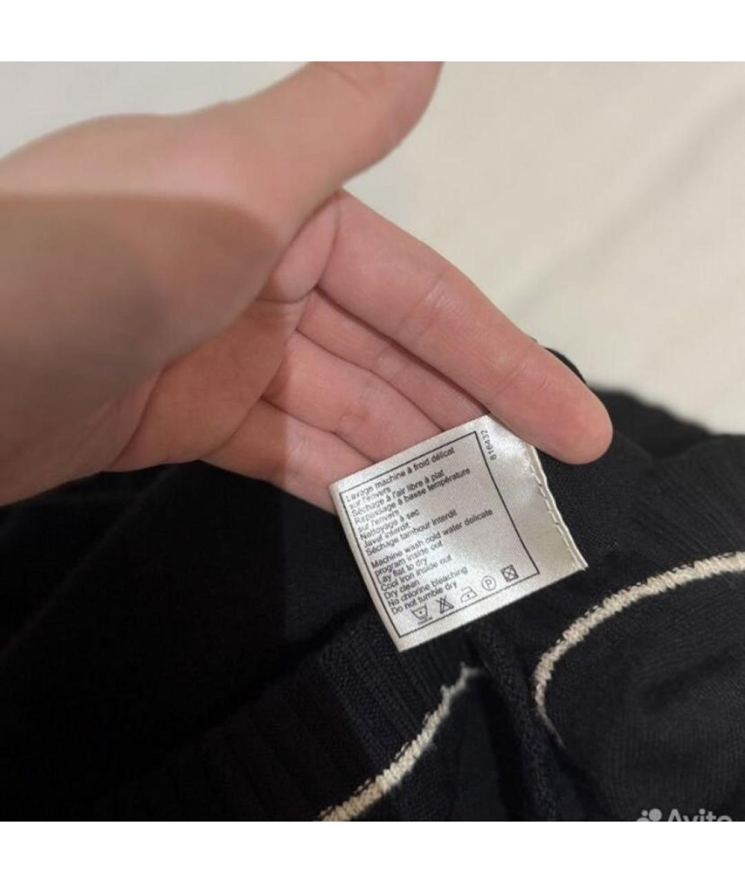 CHANEL Черный шерстяной кардиган, фото 8
