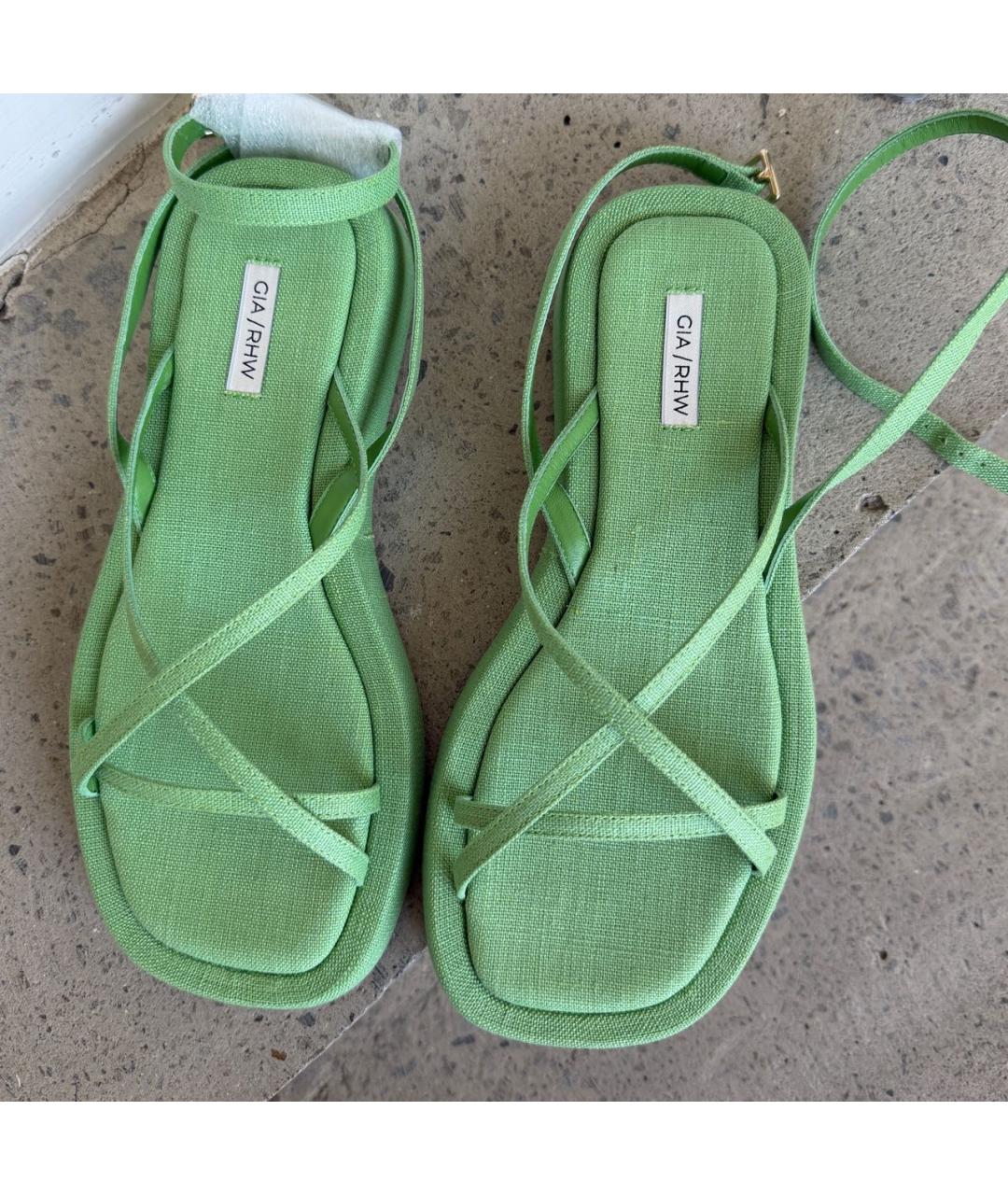 GIABORGHINI Зеленые текстильные сандалии, фото 4