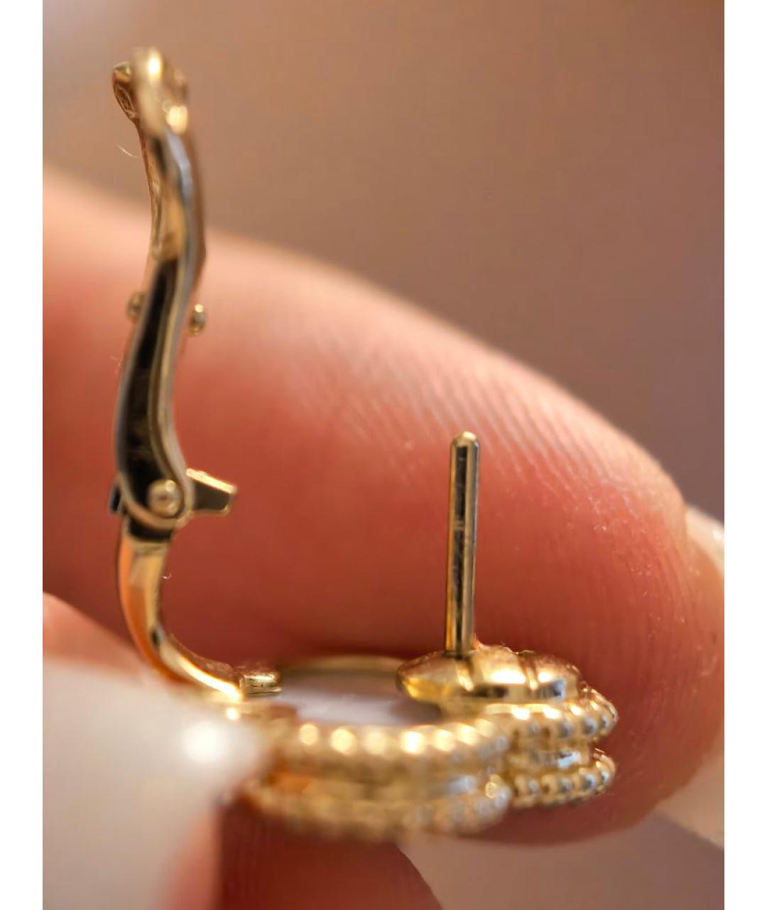 VAN CLEEF & ARPELS Белые серьги из желтого золота, фото 2