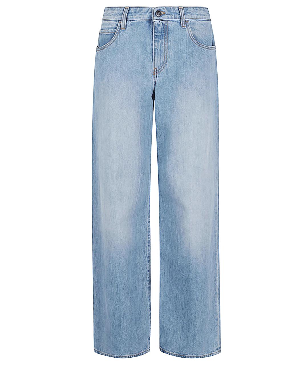 THE ROW Голубые хлопковые прямые джинсы, фото 1