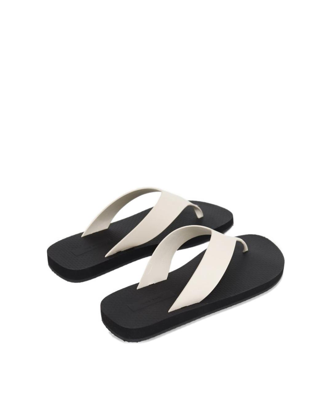 THE ROW Бежевые кожаные шлепанцы, фото 3