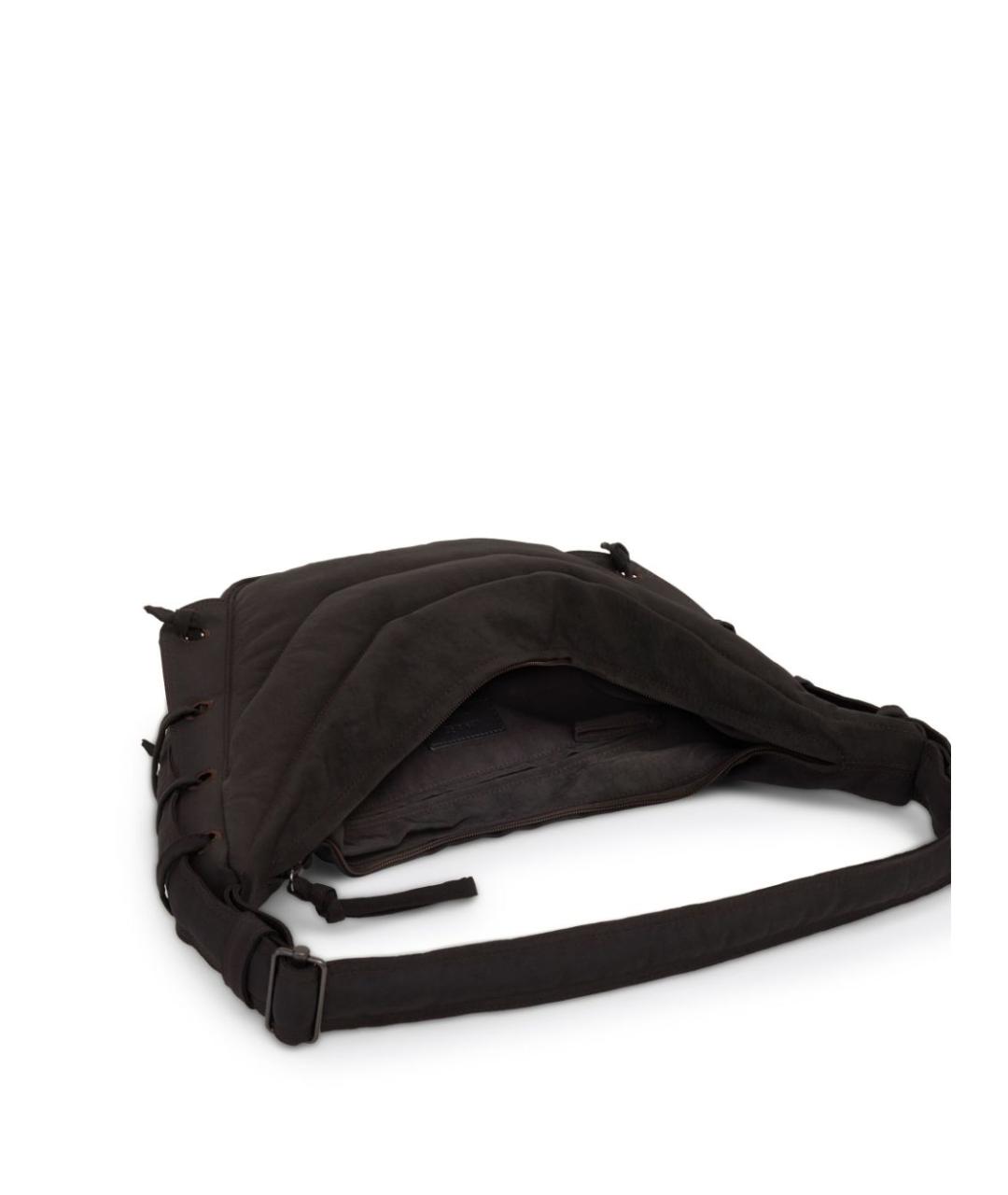 LEMAIRE Коричневая синтетическая сумка через плечо, фото 3