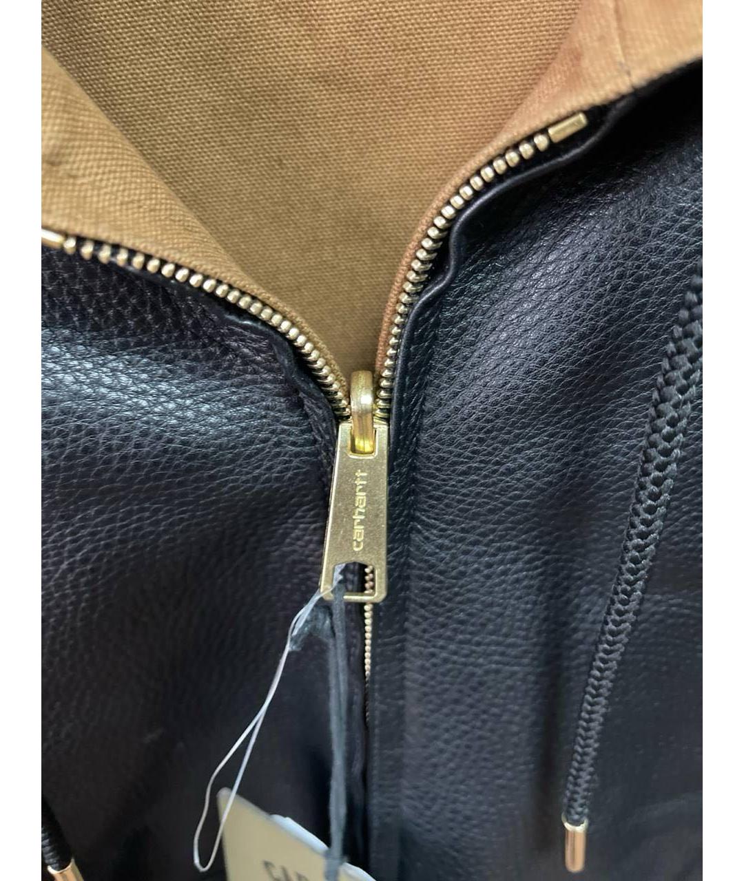 CARHARTT WIP Черная кожаная куртка, фото 4