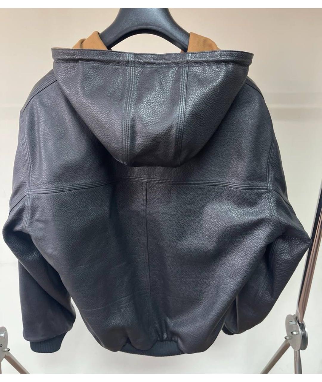 CARHARTT WIP Черная кожаная куртка, фото 2