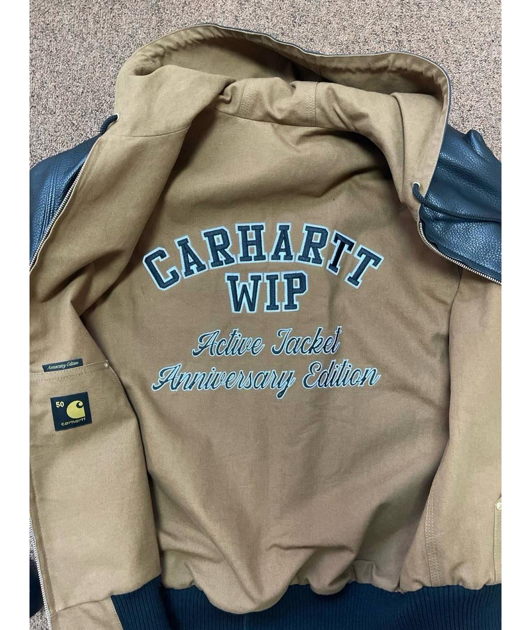 CARHARTT WIP Черная кожаная куртка, фото 7