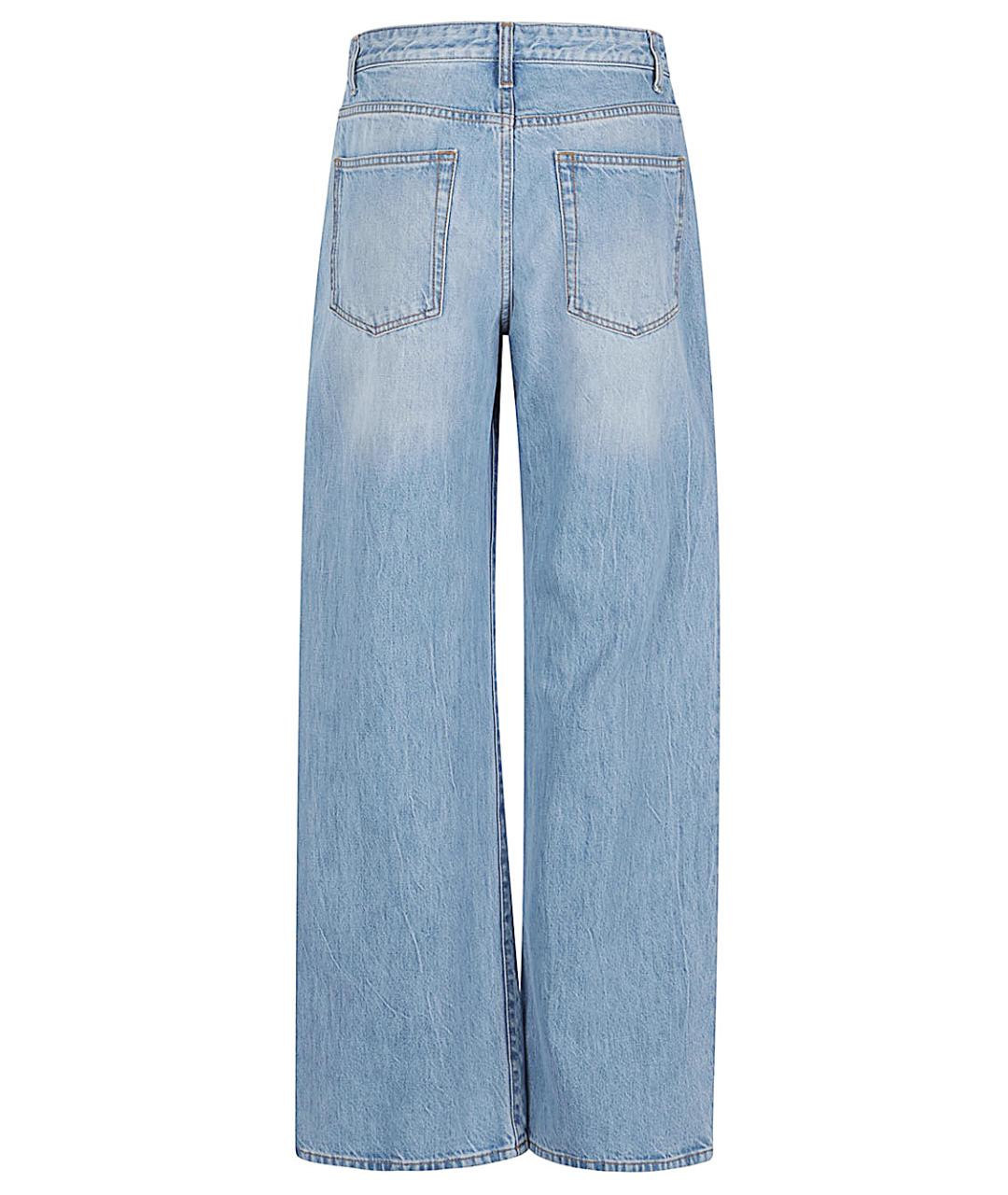 THE ROW Голубые хлопковые прямые джинсы, фото 2