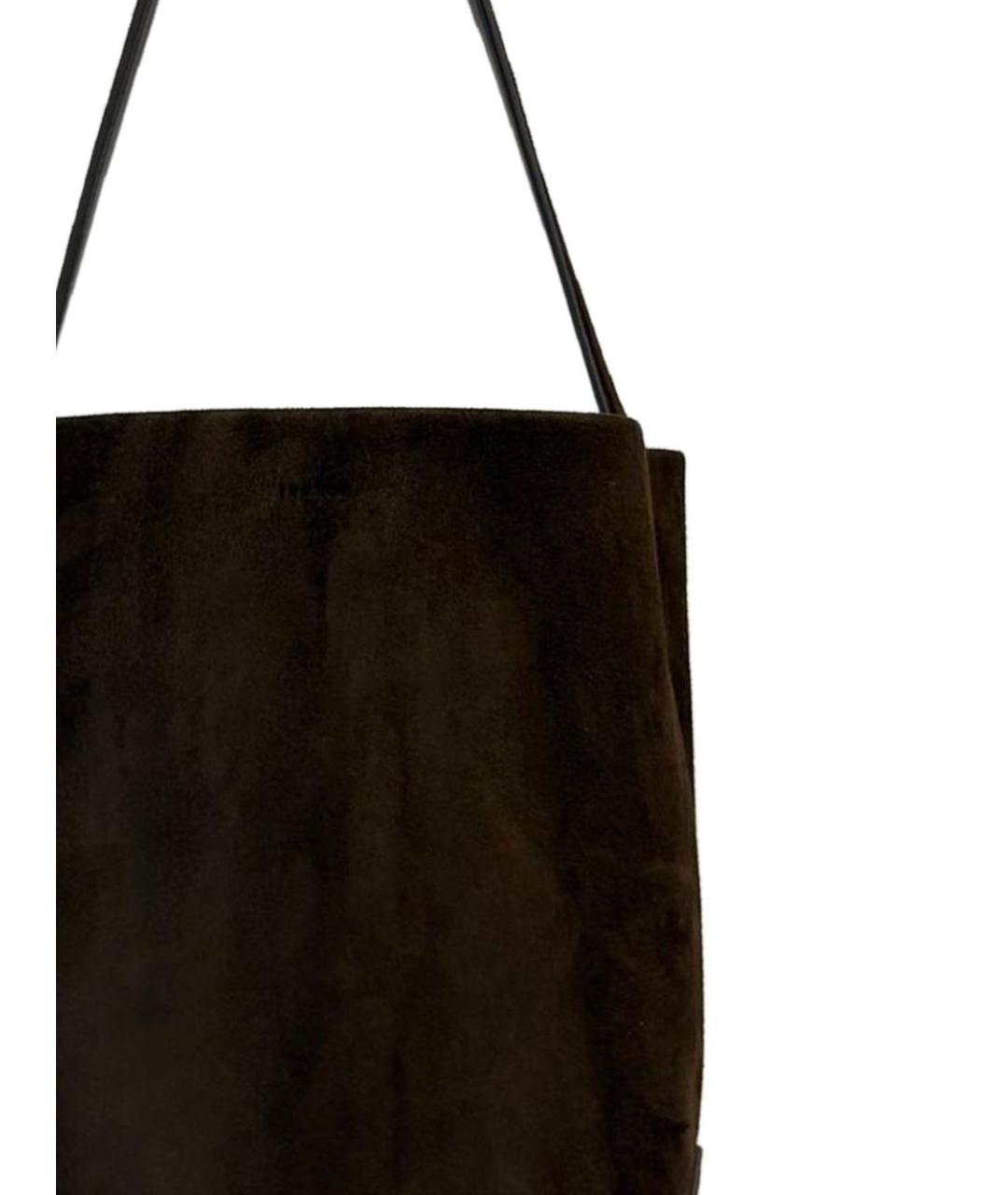 THE ROW Коричневая замшевая сумка тоут, фото 2
