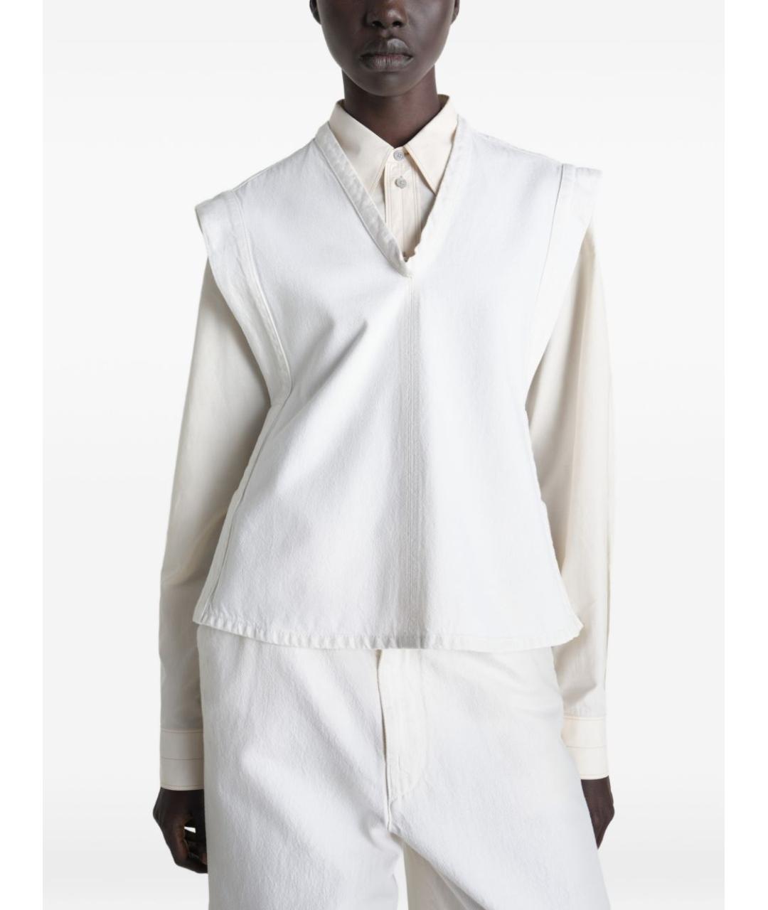 LEMAIRE Белая хлопковая майка, фото 6