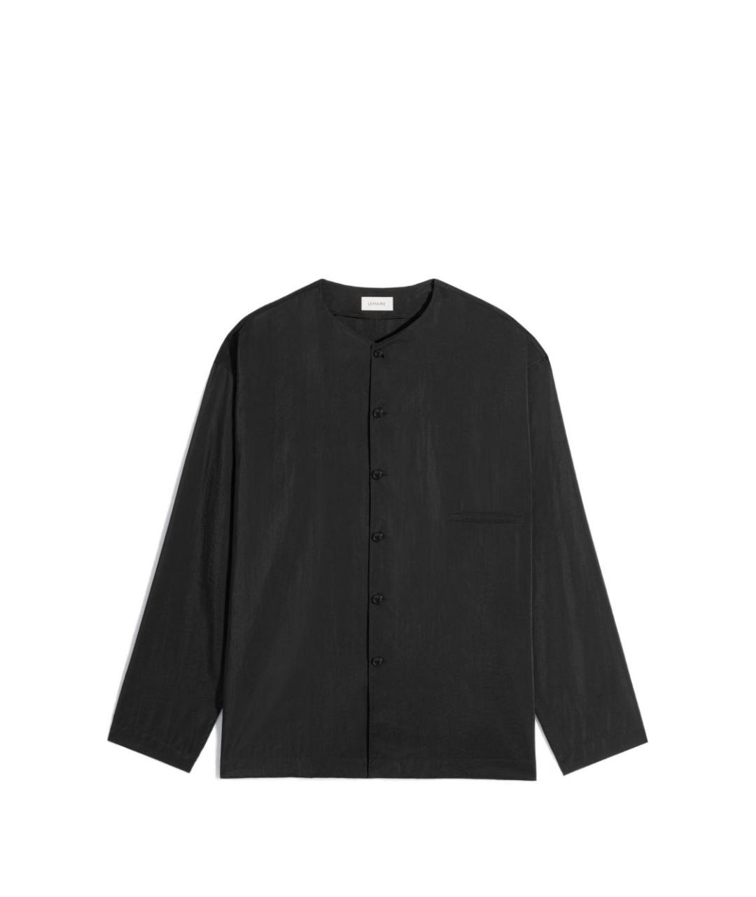 LEMAIRE Черная шелковая кэжуал рубашка, фото 1