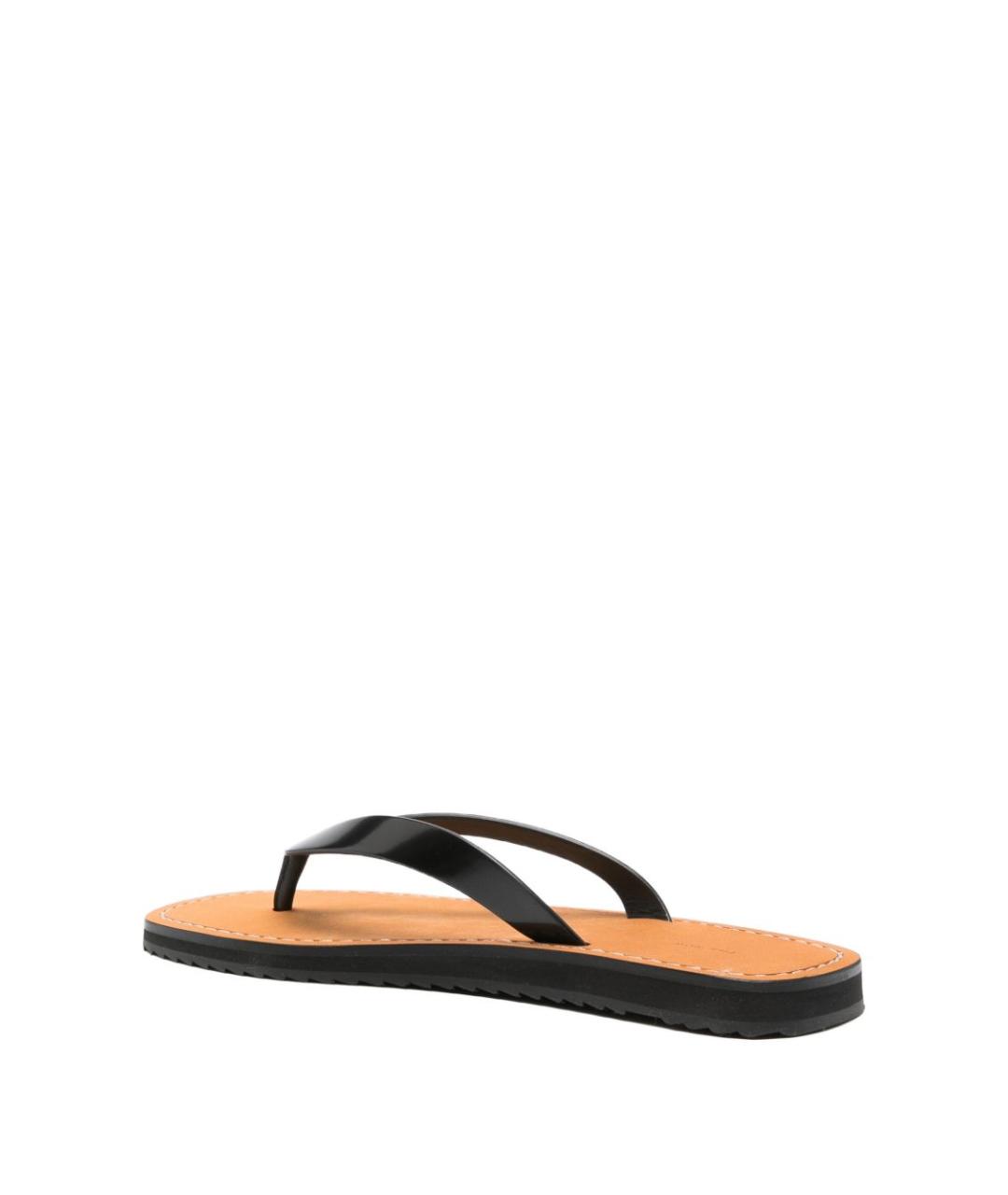 THE ROW Черные кожаные шлепанцы, фото 2