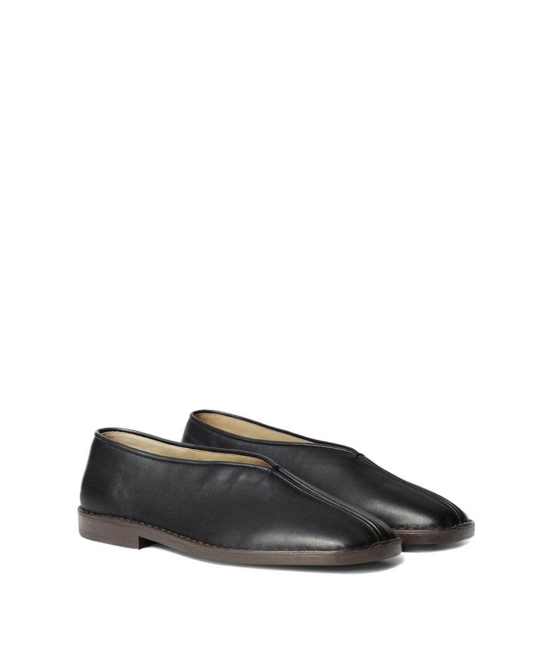 LEMAIRE Черные кожаные балетки, фото 3