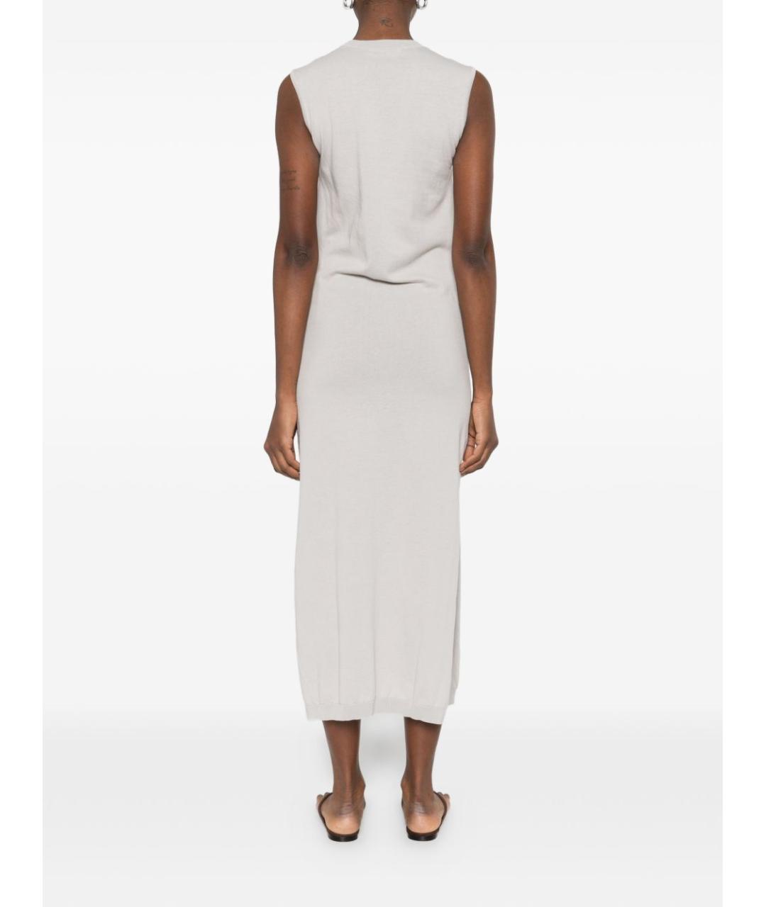 LEMAIRE Бежевое хлопковое повседневное платье, фото 4