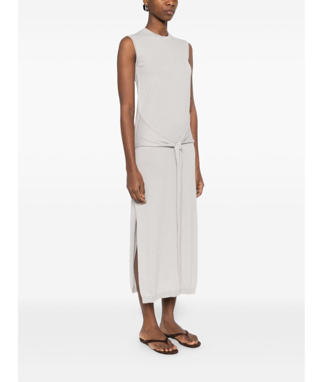 LEMAIRE Бежевое хлопковое повседневное платье, фото 3