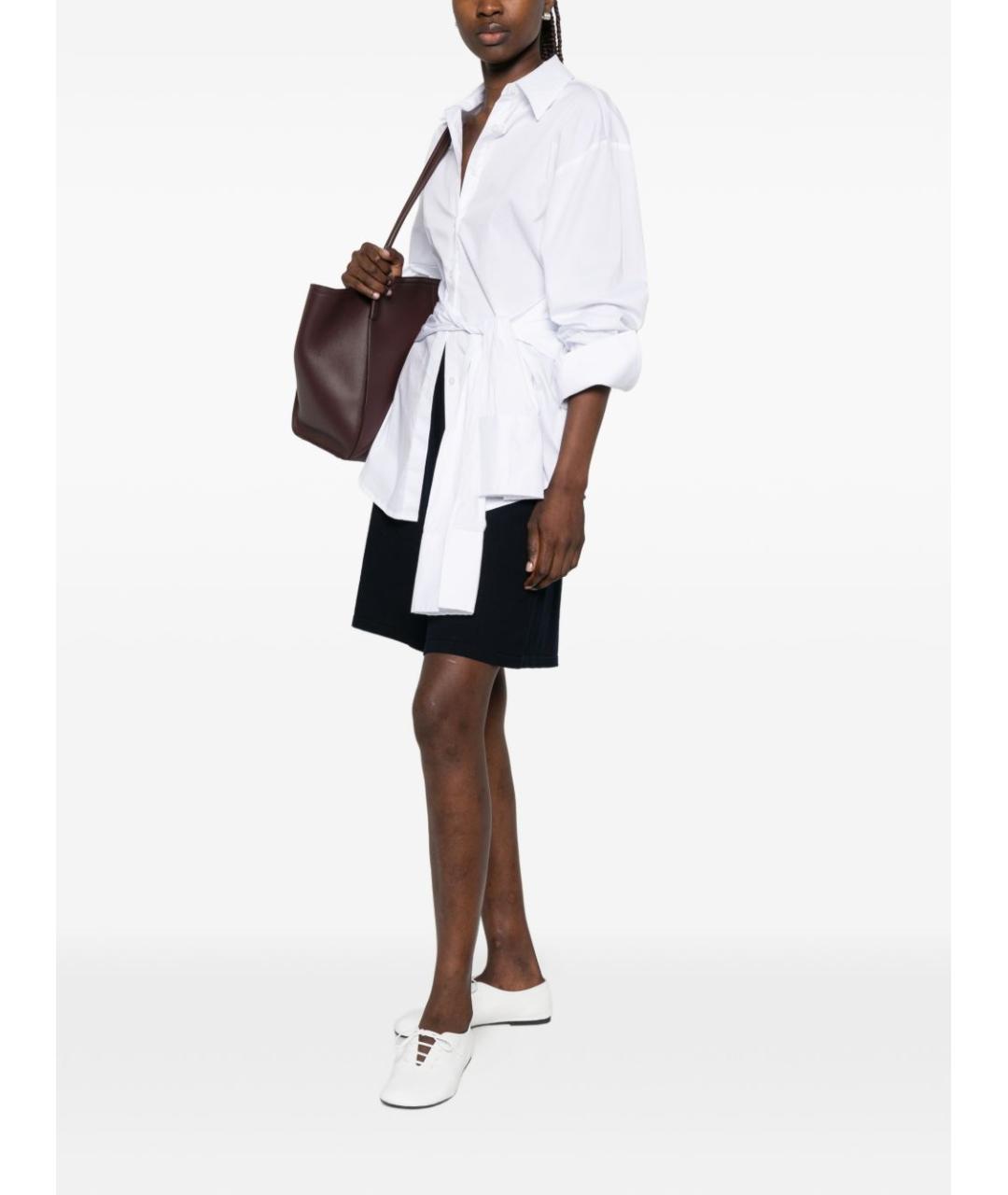 THE ROW Темно-синие хлопковые шорты, фото 5