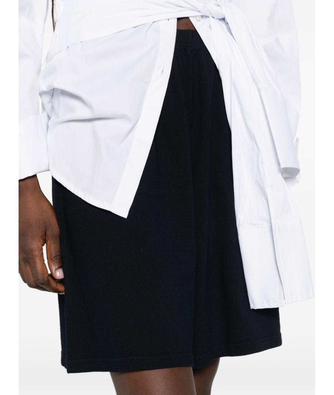 THE ROW Темно-синие хлопковые шорты, фото 4