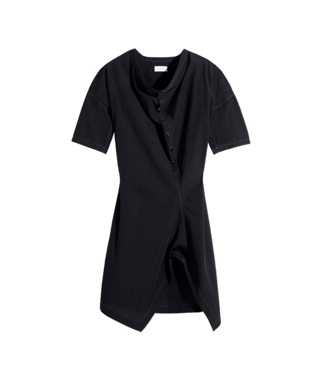 LEMAIRE Черное хлопковое повседневное платье, фото 1