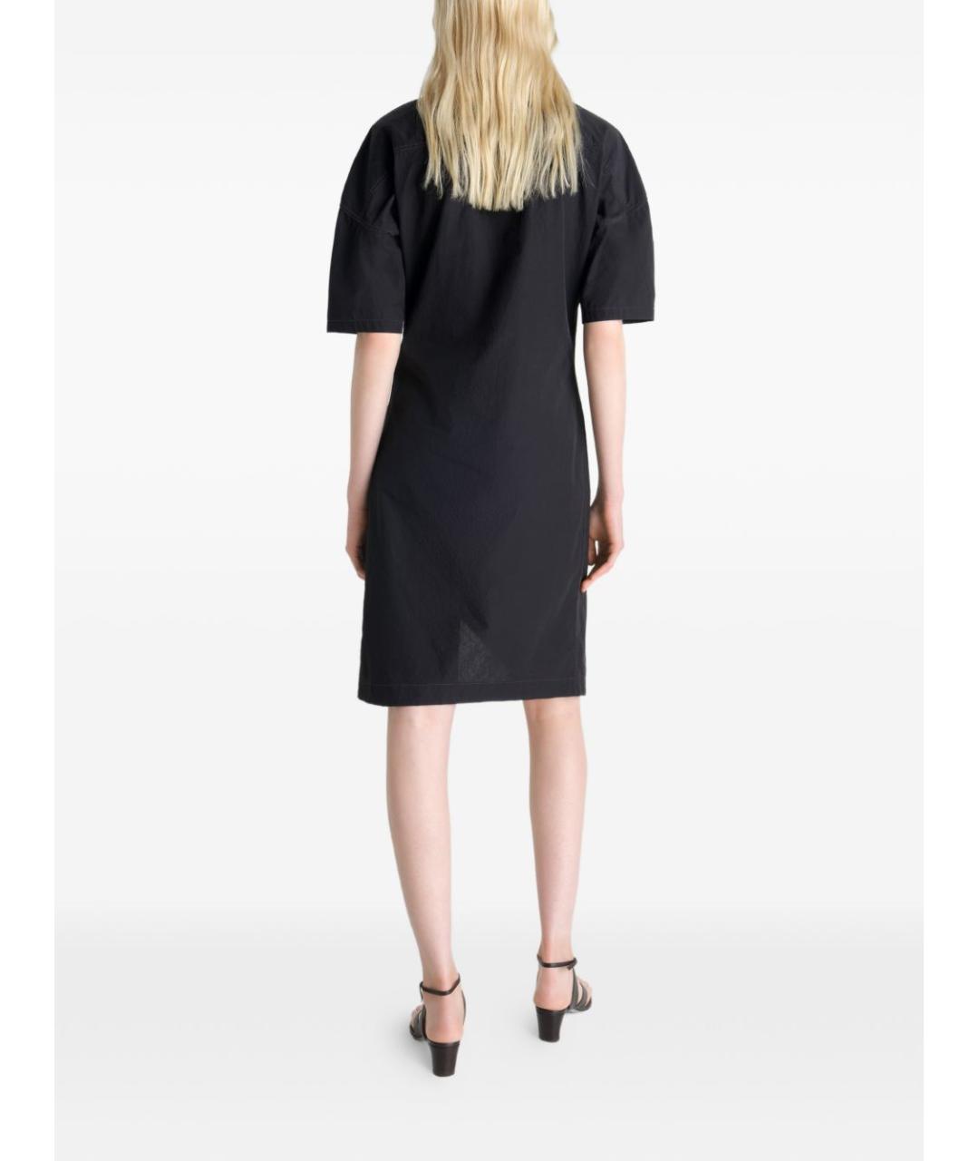 LEMAIRE Черное хлопковое повседневное платье, фото 4