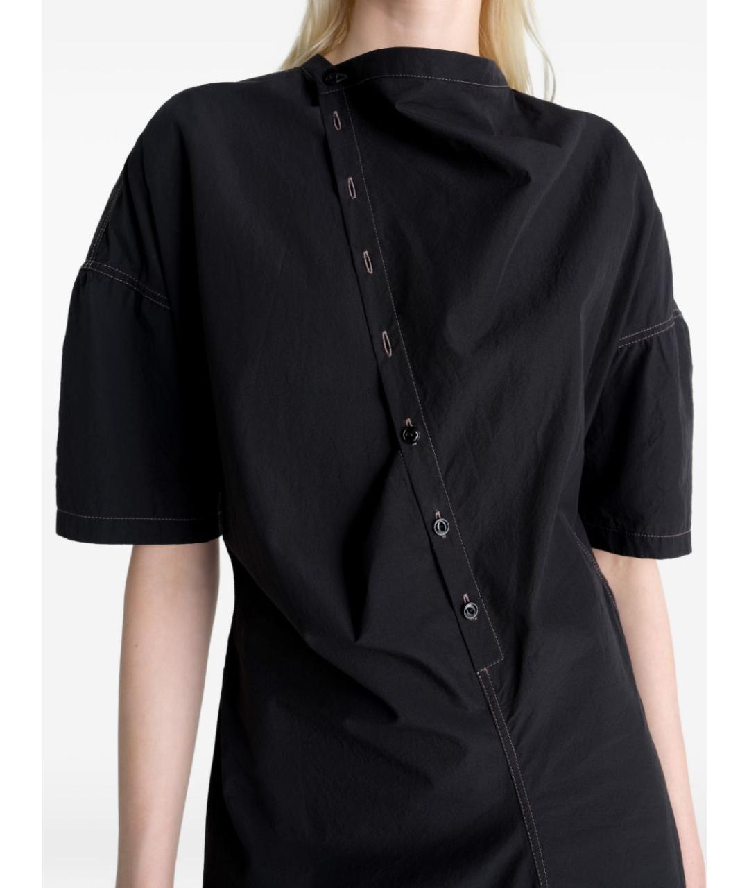 LEMAIRE Черное хлопковое повседневное платье, фото 6