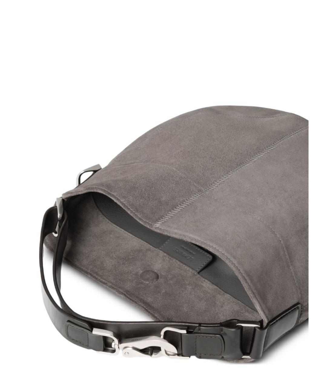 LEMAIRE Коричневая замшевая сумка тоут, фото 3