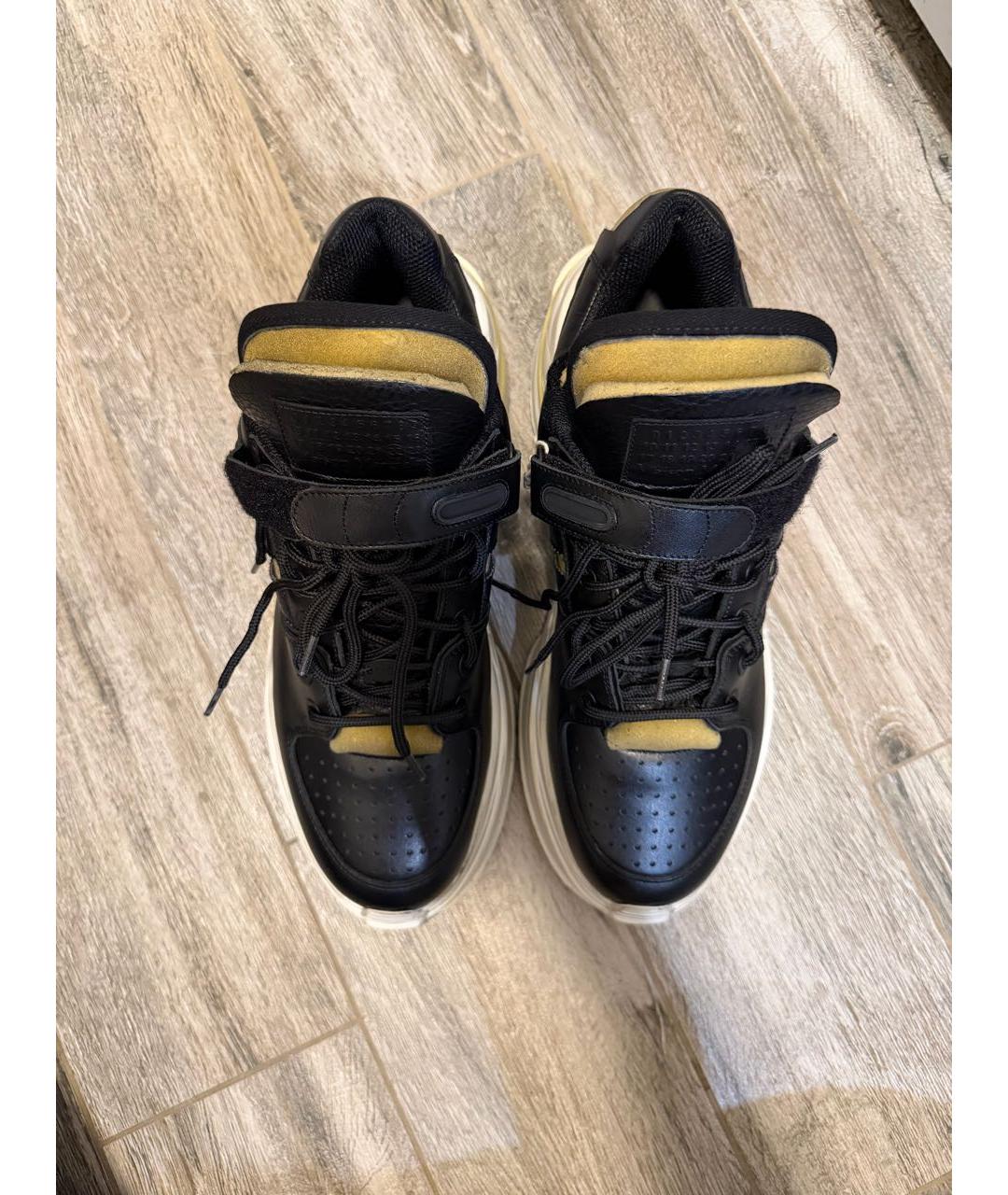 MAISON MARGIELA Черные кожаные низкие ботинки, фото 3