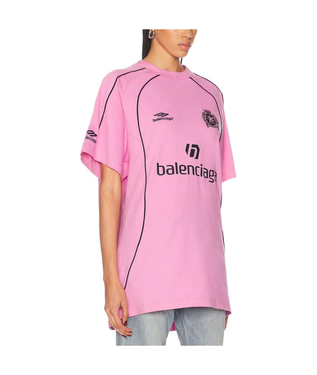 BALENCIAGA Розовая футболка, фото 4