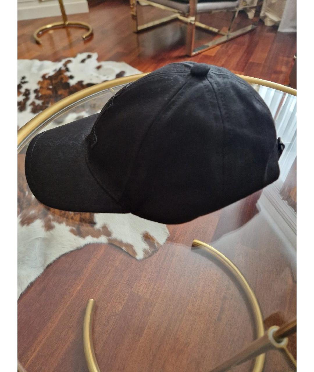 SAINT LAURENT Черная хлопковая кепка, фото 6