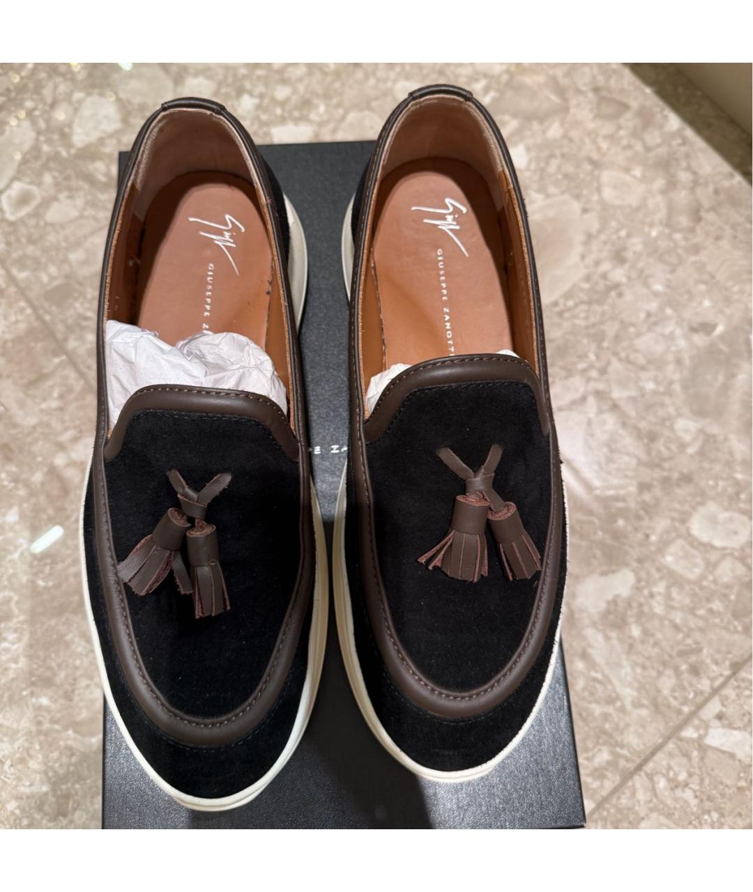 GIUSEPPE ZANOTTI DESIGN Коричневые замшевые лоферы, фото 3