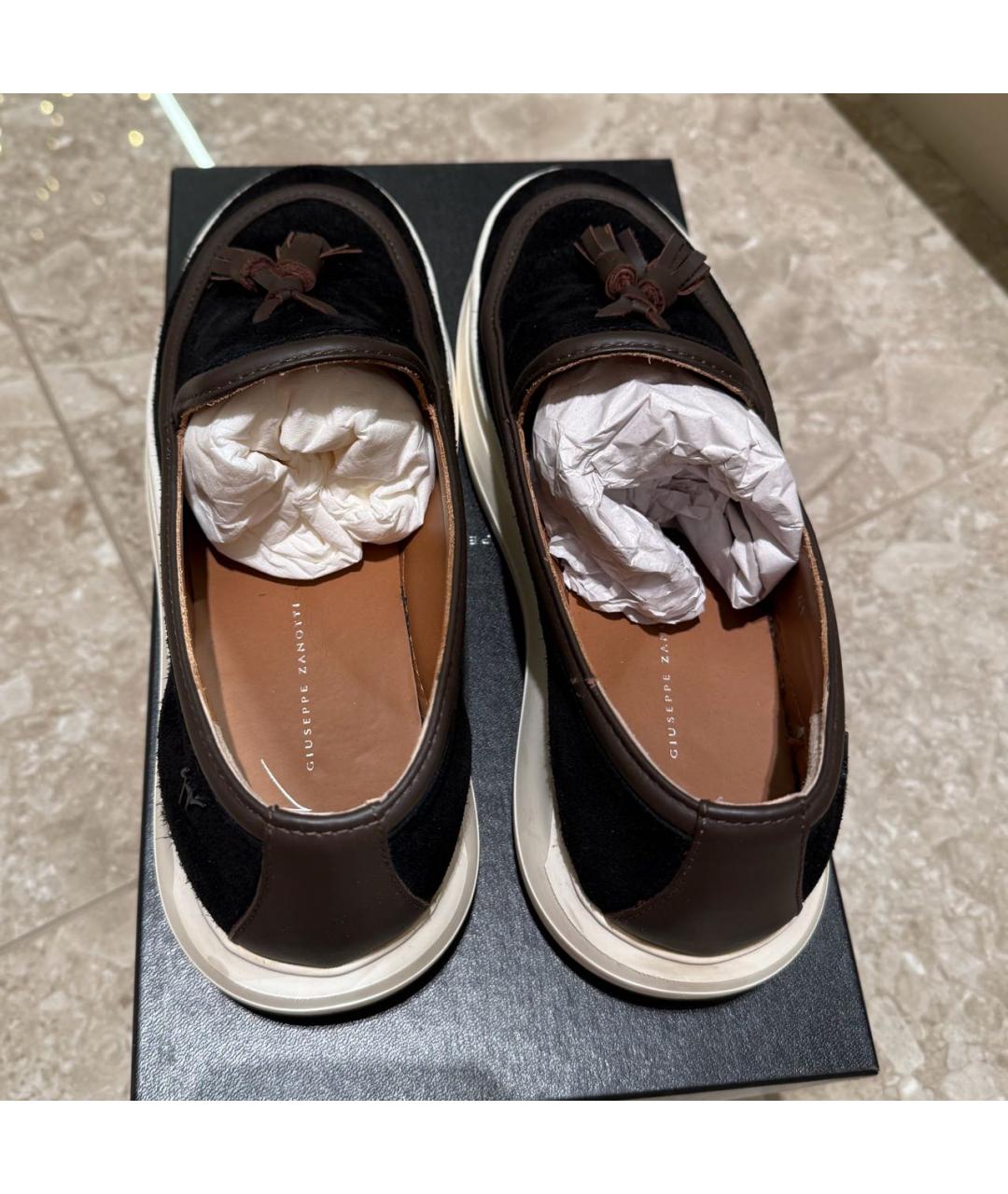 GIUSEPPE ZANOTTI DESIGN Коричневые замшевые лоферы, фото 4