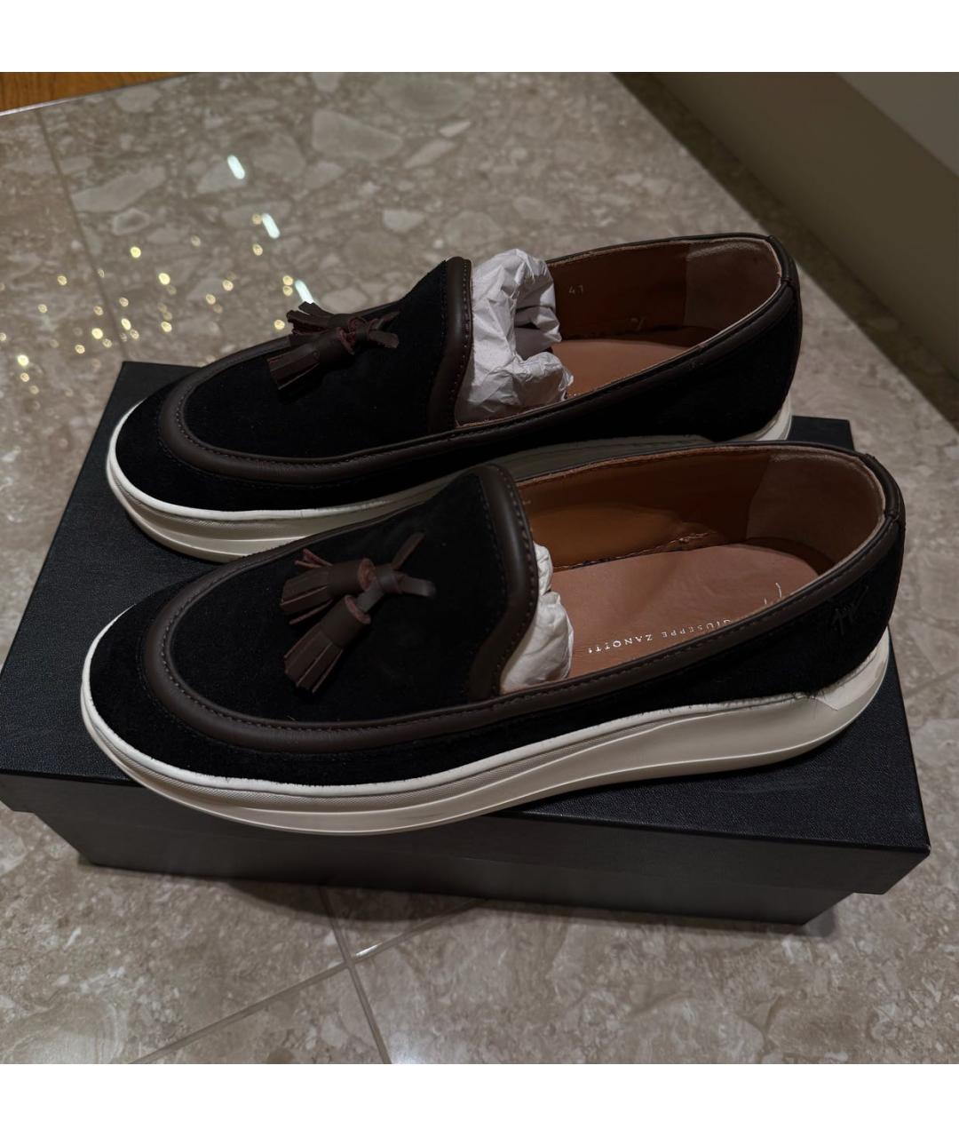 GIUSEPPE ZANOTTI DESIGN Коричневые замшевые лоферы, фото 5