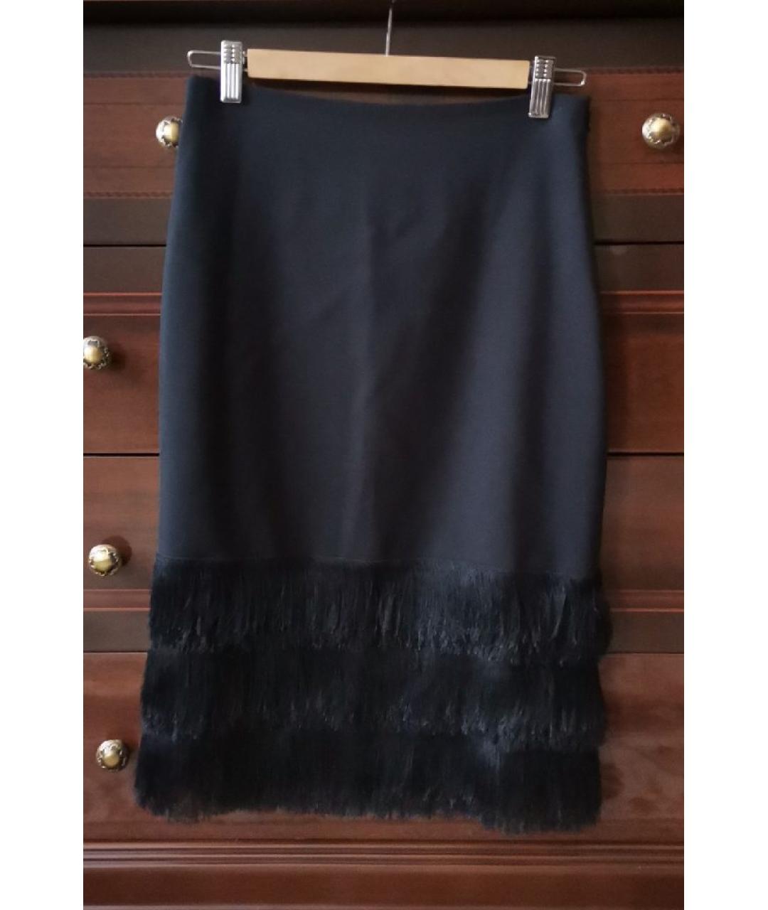 SANDRO Черная юбка миди, фото 4