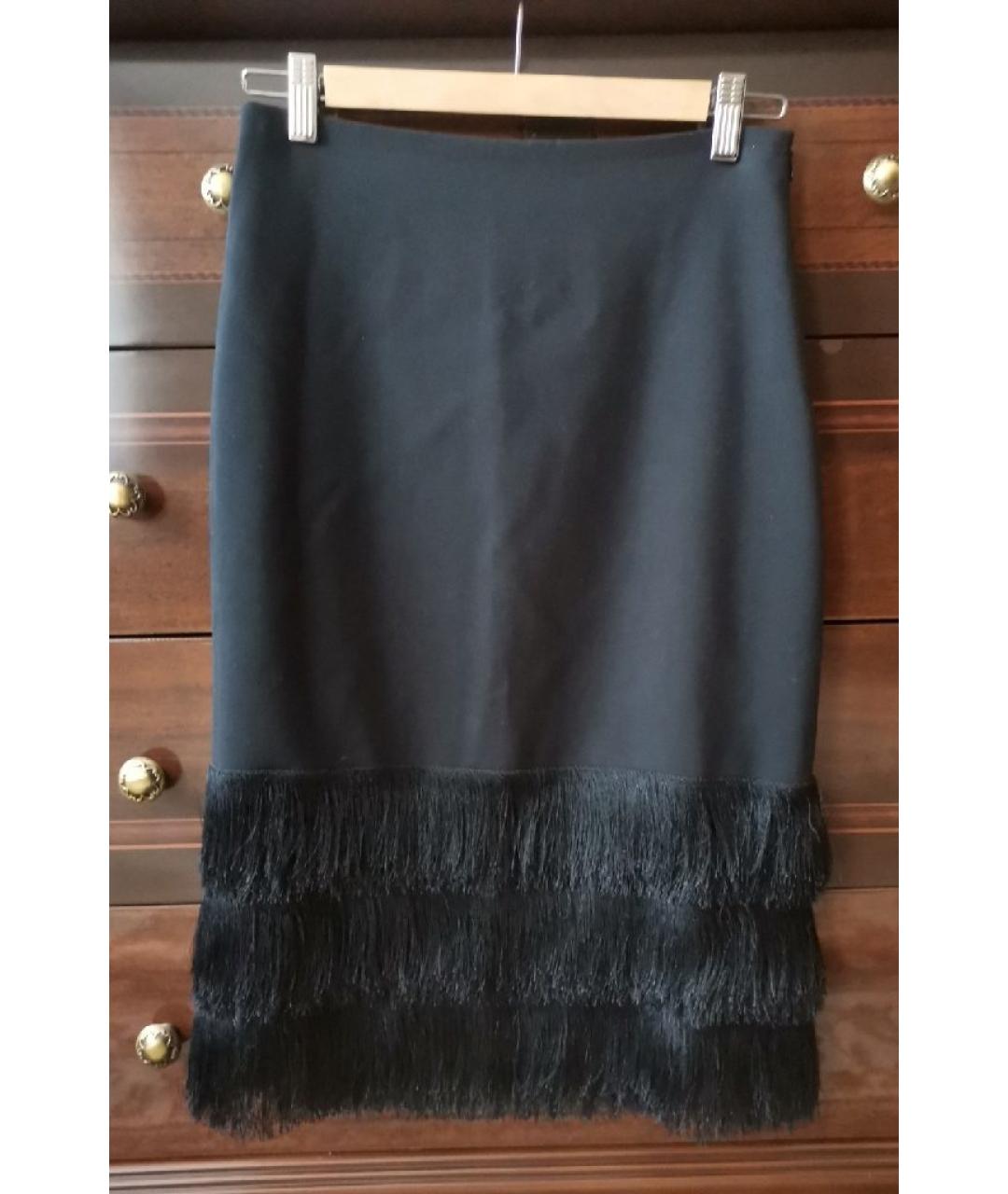 SANDRO Черная юбка миди, фото 3