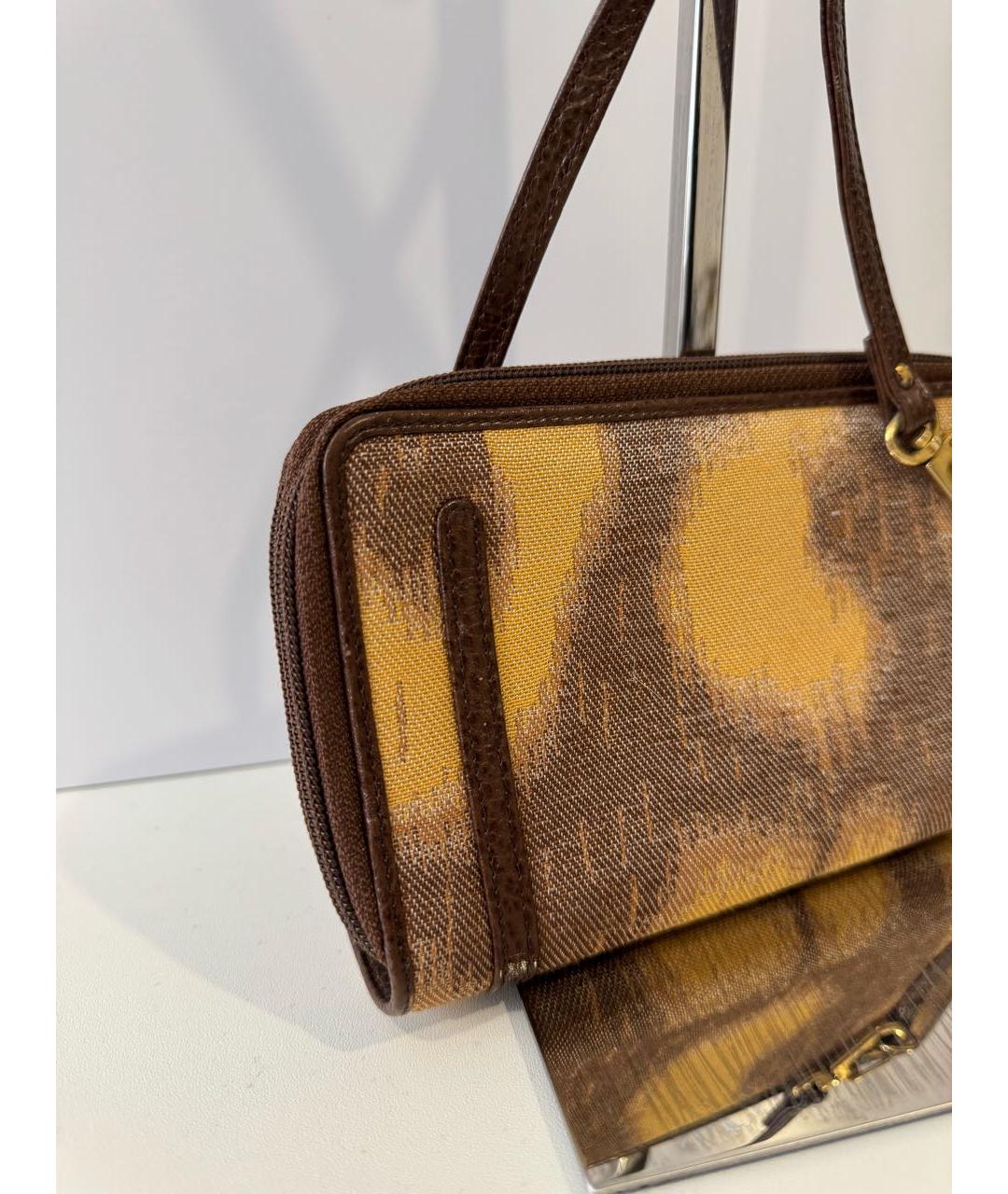VIVIENNE WESTWOOD Коричневая тканевая сумка через плечо, фото 6