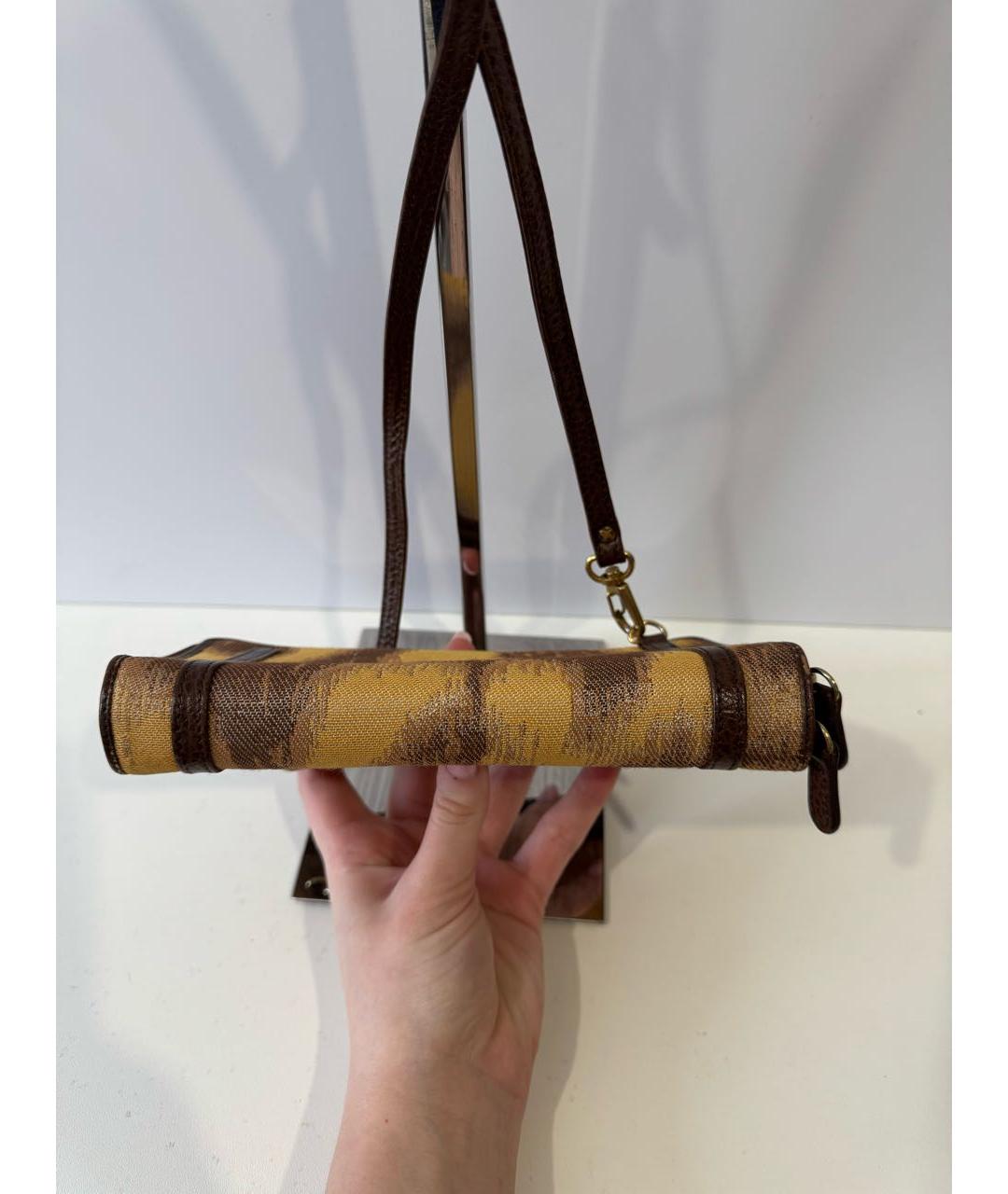 VIVIENNE WESTWOOD Коричневая тканевая сумка через плечо, фото 3