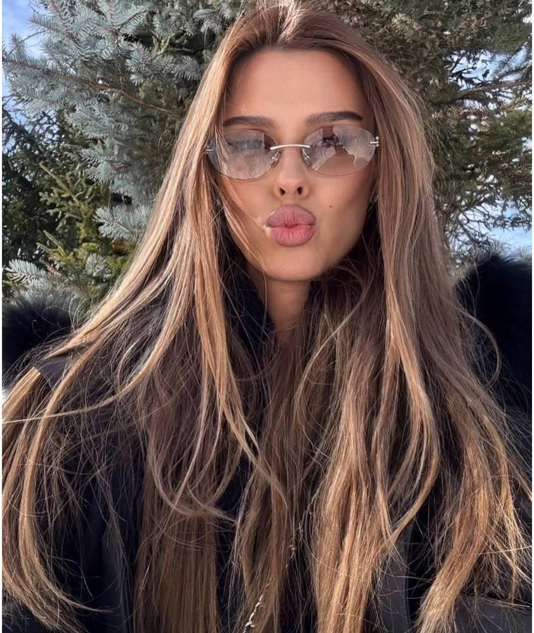 TIFFANY&CO Бежевые металлические солнцезащитные очки, фото 7