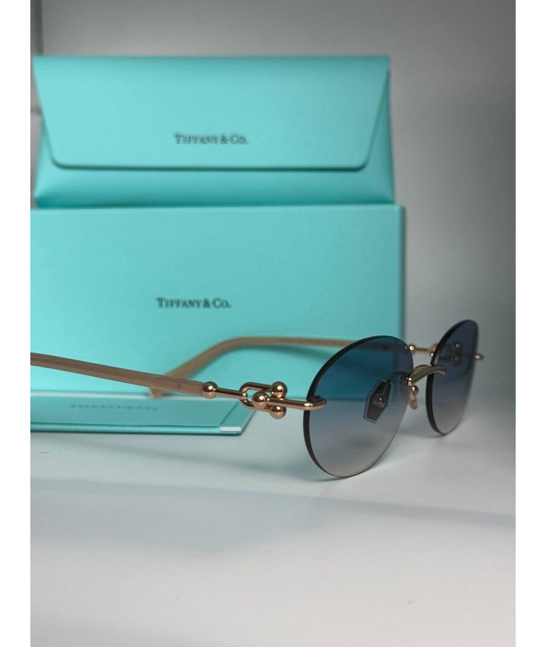 TIFFANY&CO Голубые металлические солнцезащитные очки, фото 4