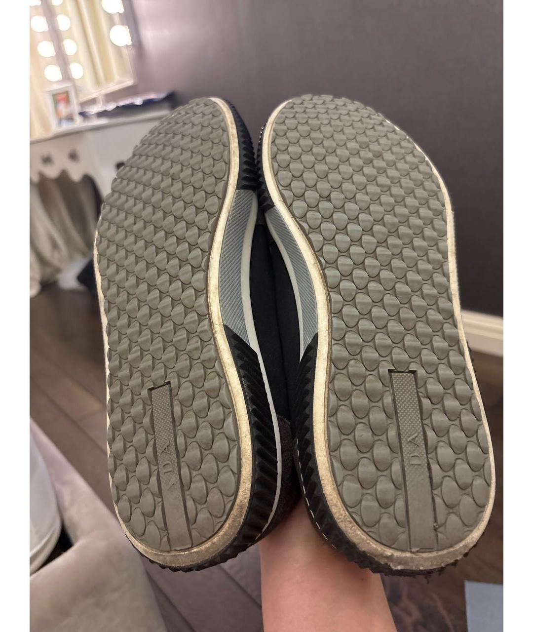 PRADA Черные низкие кроссовки / кеды, фото 8