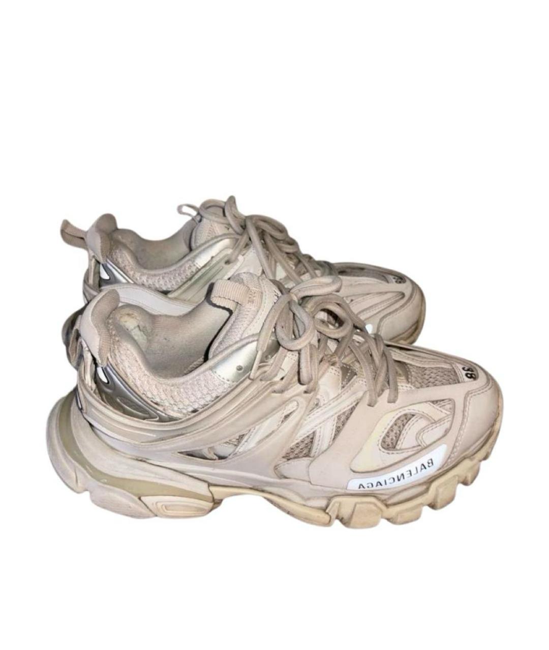 BALENCIAGA Белые кожаные кроссовки, фото 6