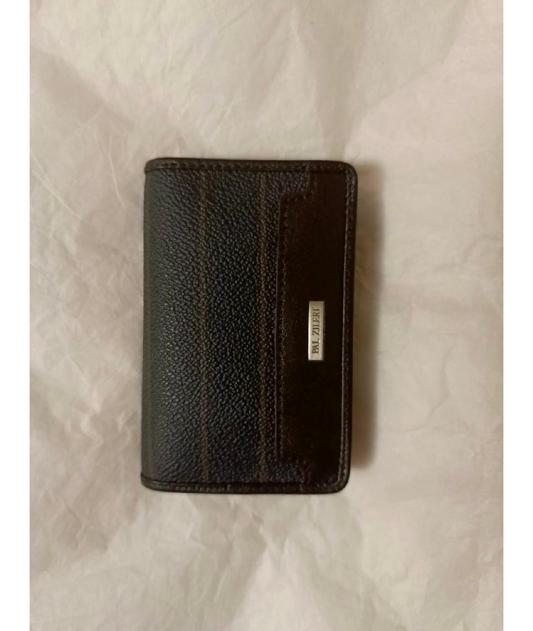 PAL ZILERI Антрацитовая полиуретановая визитница, фото 7