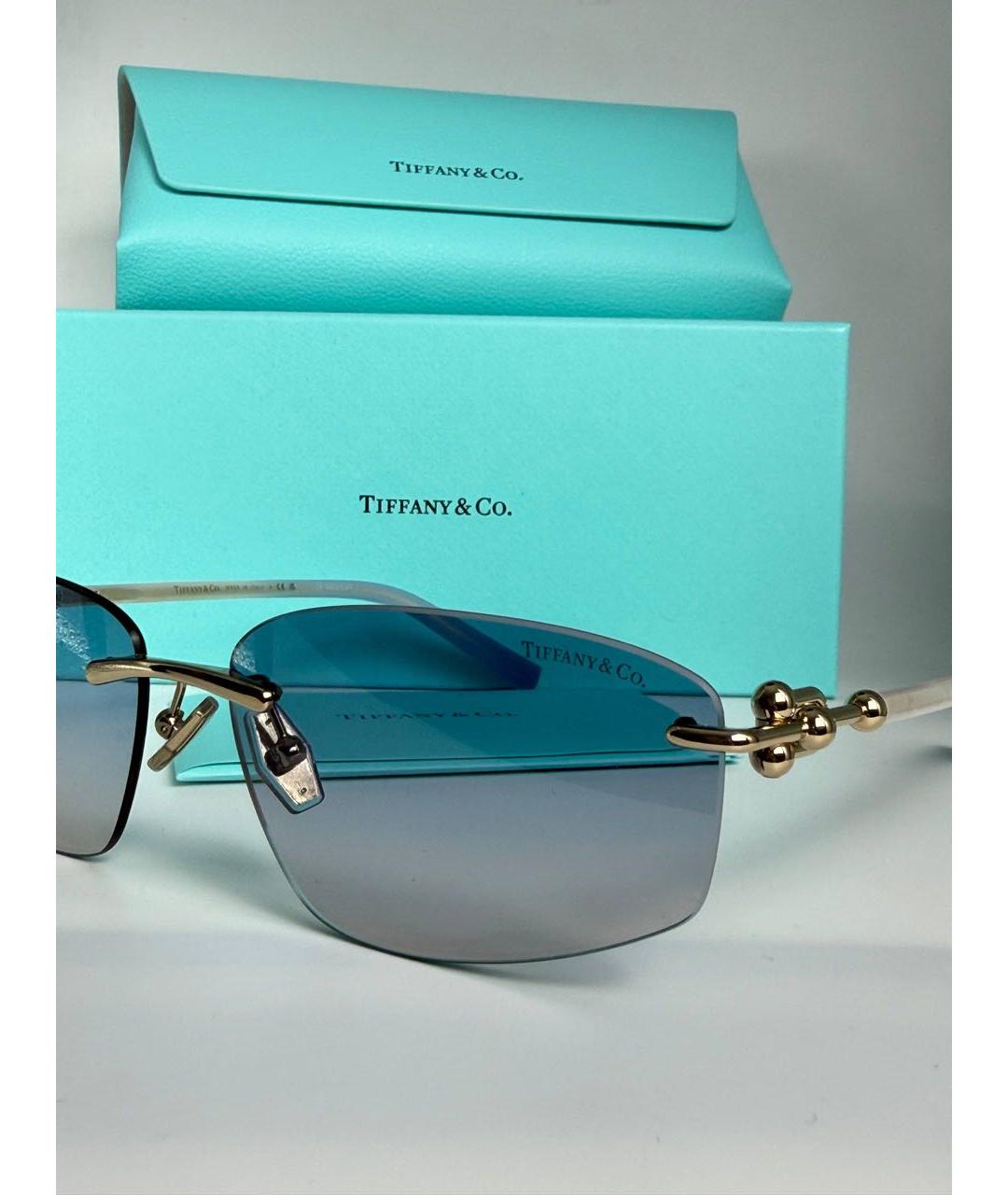 TIFFANY&CO Голубые металлические солнцезащитные очки, фото 6