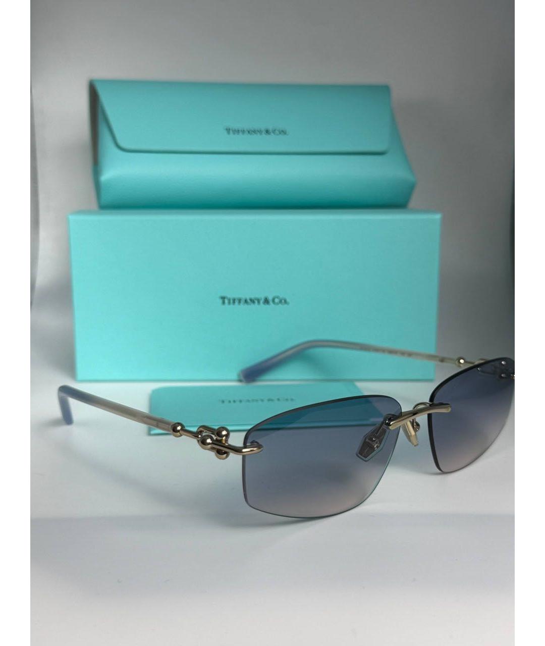 TIFFANY&CO Голубые металлические солнцезащитные очки, фото 4
