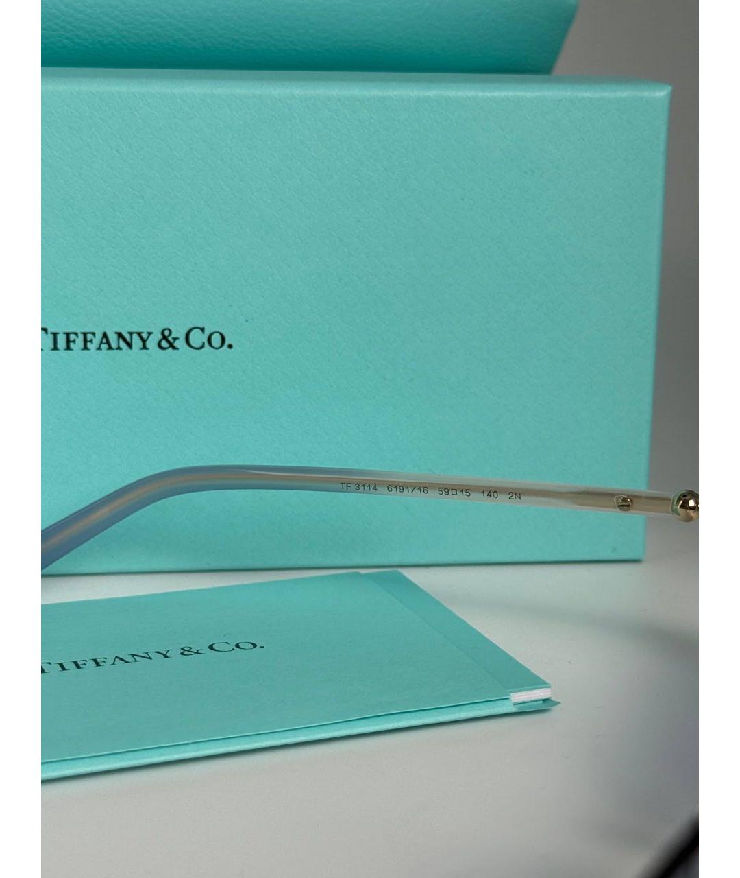 TIFFANY&CO Голубые металлические солнцезащитные очки, фото 5